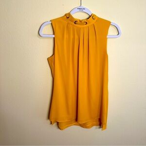 White House Black Market Mustard Yellow Blouse